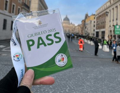 Photo of the Jubilee pass with St. Peter's Basilica in the background